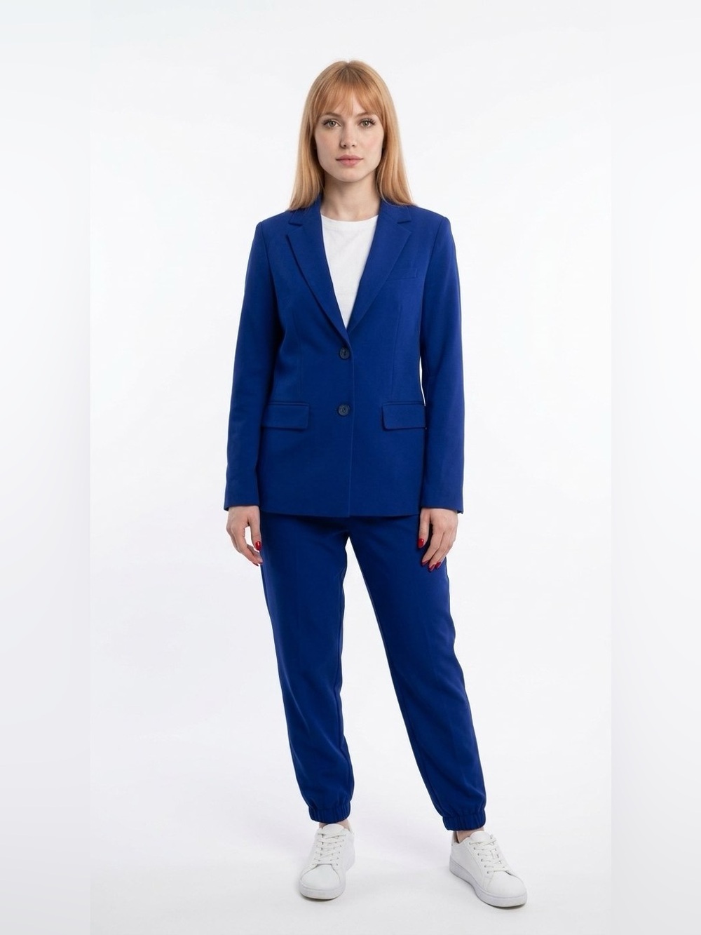 BABATON Royal Blue Blazer Suit Set XXS Women's Pants Jacket